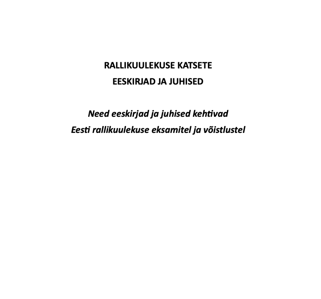 Loeng uutest RK&nbsp;reeglitest